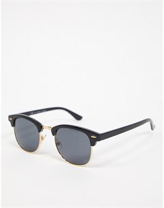 Черные солнцезащитные очки в стиле ретро Topman