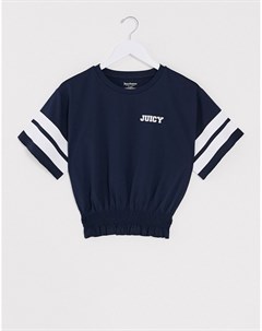 Темно синяя футболка Black Label Juicy couture