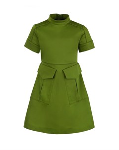 Зеленое платье с накадными карманами Burberry