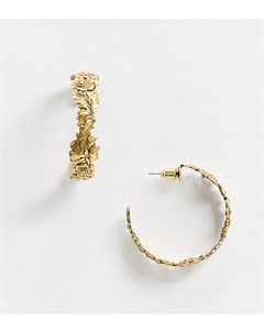Серьги кольца с цветочной отделкой и покрытием из 18 каратного золота Regal rose