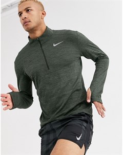 Зеленый свитшот с молнией Pacer Nike running