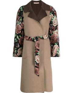 Пальто миди с цветочной вышивкой Ermanno gallamini