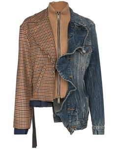 Джинсовая куртка с контрастными вставками Unravel project