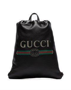 Рюкзак с логотипом и кулиской Gucci