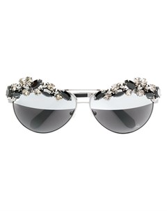 Солнцезащитные очки в оправе с кристаллами Philipp plein