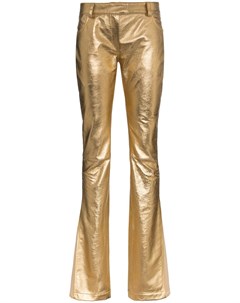 Расклешенные брюки с эффектом металлик Ronald van der kemp