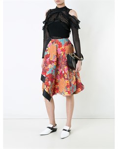 Асимметричная юбка с цветочным принтом Comme des garçons pre-owned