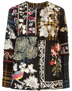 Твидовый жакет с цветочной вышивкой Biyan