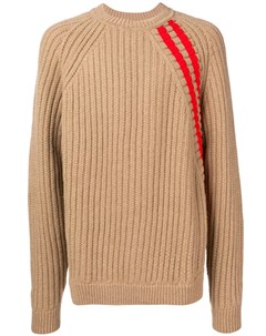 Фактурный свитер с полосками на плече Jil sander