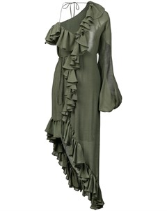Асимметричное платье с оборками Juan carlos obando