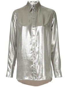 Удлиненная рубашка с металлическим отблеском Ralph lauren collection