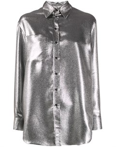 Рубашка свободного кроя с эффектом металлик Marco de vincenzo