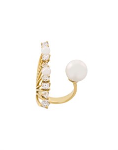 Золотое кольцо Diamond Reef с бриллиантами и жемчугом Акойя Ileana makri