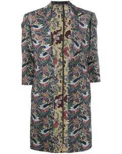Пальто с рукавами три четверти и цветочным принтом Yohji yamamoto pre-owned