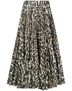 Расклешенная юбка с леопардовым принтом Calvin klein 205w39nyc