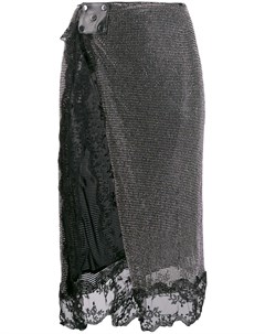 Сетчатая юбка с кристаллами Christopher kane