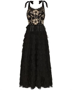 Ярусное кружевное платье с цветочной вышивкой One vintage