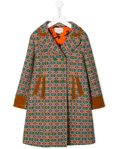 Двубортное пальто с логотипом Gucci kids