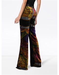 Бархатные брюки Sipario с завышенной талией Versace