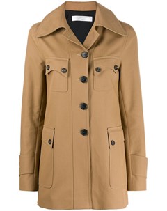 Однобортное пальто с карманами Victoria beckham