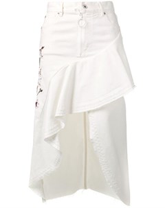 Джинсовая юбка асимметричного кроя Off-white