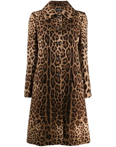 Пальто с леопардовым принтом Dolce&gabbana