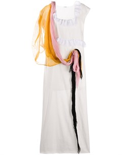 Длинное платье с драпировкой Miu miu