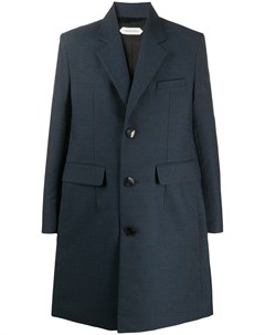 Однобортное пальто с контрастными ремешками Namacheko