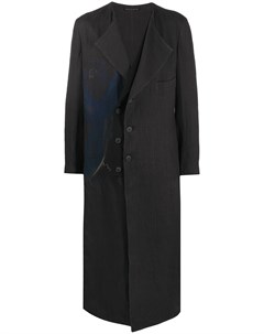 Пальто со смещенной застежкой Yohji yamamoto