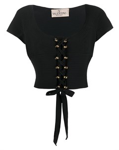 Стеганая блузка 1970 х годов со шнуровкой Valentino pre-owned