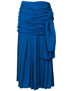 Плиссированная юбка с присборенными деталями Versace pre-owned
