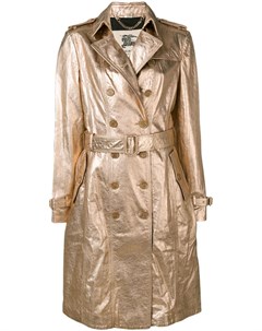 Двубортное пальто с эффектом металлик 1990 х годов Burberry pre-owned