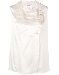 Плиссированная блузка 1980 х годов с панельным дизайном Chanel pre-owned