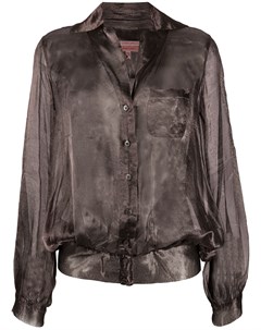 Прозрачная блузка 1990 х годов с эффектом металлик Romeo gigli pre-owned