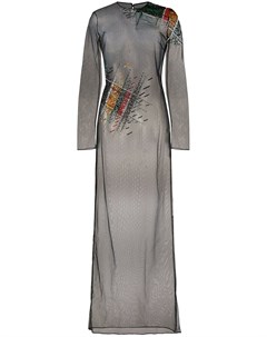 Прозрачное платье 1990 х годов с вышивкой пайетками Gianfranco ferre pre-owned