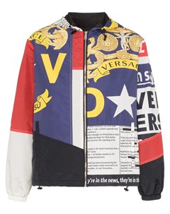 Куртка с капюшоном со сплошным принтом Versace