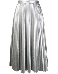 Плиссированная юбка с эффектом металлик Tibi