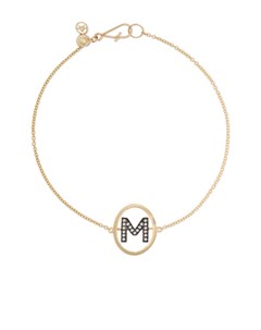 Золотой браслет с инициалом M и бриллиантами Annoushka