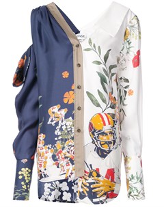 Асимметричная рубашка с цветочным принтом Monse