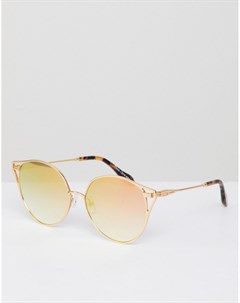 Круглые солнцезащитные очки цвета розового золота Ibiza Sonix