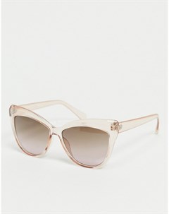 Светло розовые солнцезащитные очки в крупной оправе кошачий глаз Accessorize