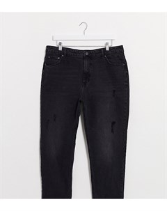Черные джинсы в винтажном стиле с завышенной талией Vero moda curve