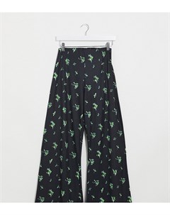 Широкие расклешенные брюки с цветочным принтом Reclaimed vintage