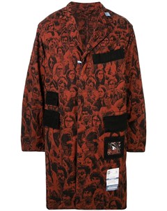 Пальто с принтом Maison mihara yasuhiro