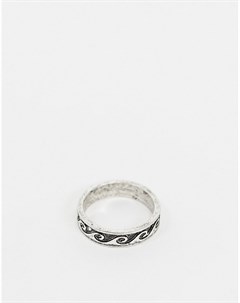 Серебристое волнообразное кольцо в стиле 90 х Asos design