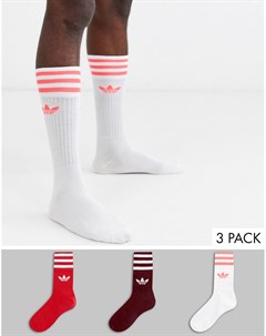 Набор из 3 пар красных носков Adidas originals