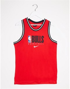 Красная майка с логотипом команды NBA Chicago Bulls Basketball Nike