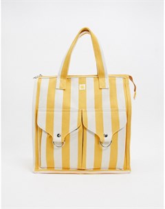 Желтая пляжная сумка в полоску Lf markey