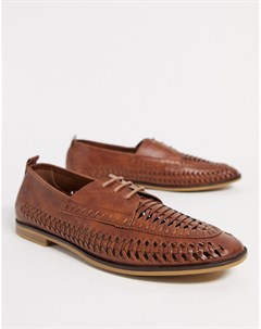 Светло коричневые туфли на шнуровке Burton menswear