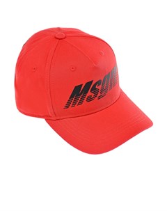 Красная бейсболка с черным логотипом Msgm